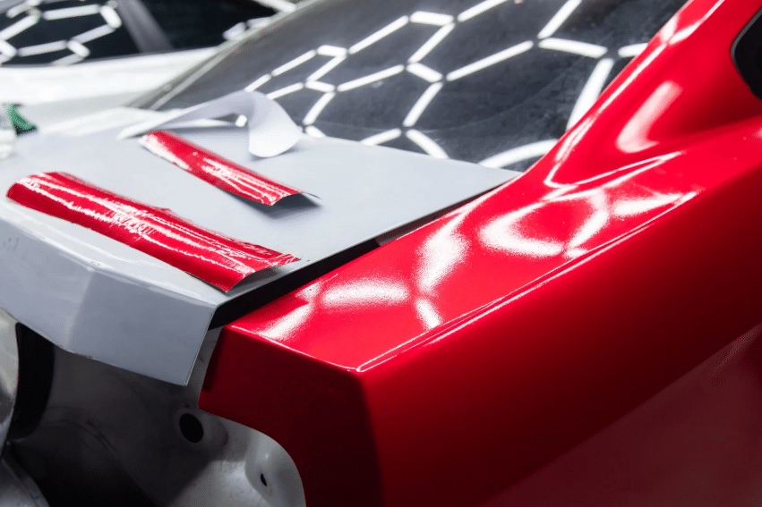 Red Car with wrap