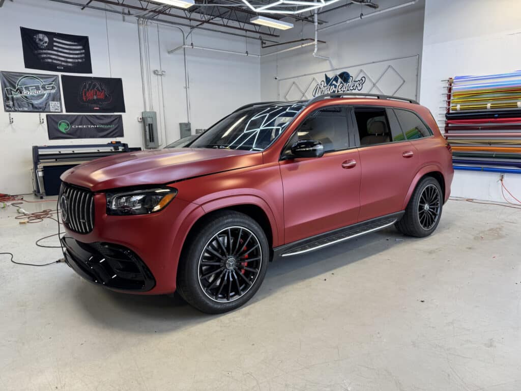 Mercedes-AMG GLE 63 S with paint protection film installed at the Jay The Wrap Specialist shop in Sugar Land